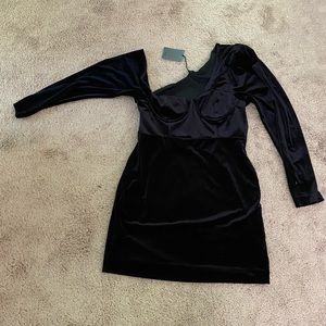 NBD Revolve Black Velvet Dress M